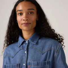 Teodora Western Shirt - Going Steady - Medium Wash