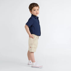Traditional Cargo Shorts - Oatmeal - Brown