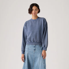 Vintage Garment Dye Boxy Sweatshirt - Garment Dye Sunshine Blue - Blue