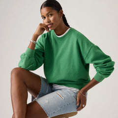 Vintage Garment Dye Boxy Sweatshirt - Garment Dye Pine - Green