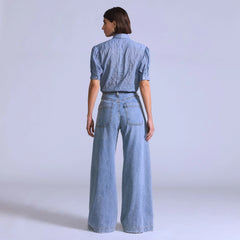 Women's Max Loose Jeans - Weekend Blues Made of Japan - Medium Wash