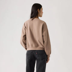 Vintage Garment Dye Boxy Sweatshirt - Garment Dye Pine Bar - Brown