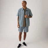 Pull-On Work 7" Men's Shorts - Summer Check - Medium Wash