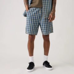 Pull-On Work 7" Men's Shorts - Summer Check - Medium Wash