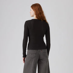 Anika Crewneck Top - Anthracite Night - Black