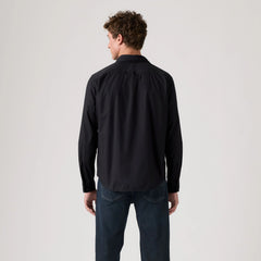Classic One Pocket Standard Fit Poplin Shirt - Caviar - Black