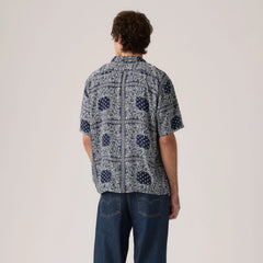 Classic Camper Shirt - Valentin Bandana Print Dress Blues - Blue