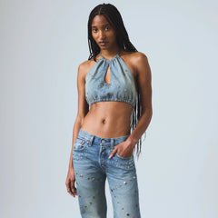 Levi's® Pride Road Worn Halter Top - Road Worn - Medium Wash