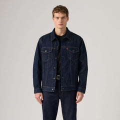 Relaxed Fit Trucker Jacket - Wash It Out Rinse - Dark Wash