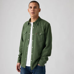 Classic Western Standard Fit Shirt - Greenwich Denim - Green