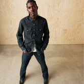 Classic Western Standard Fit Shirt - Red Cast Rinse - Dark Wash