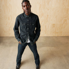 Classic Western Standard Fit Shirt - Red Cast Rinse - Dark Wash
