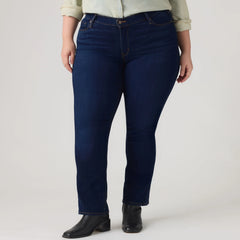 Classic Straight Women's Jeans (Plus Size) - Cobalt Haze - Dark Wash