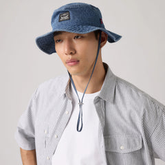 Bay Drawstring Bucket Hat - Ocean - Medium Wash