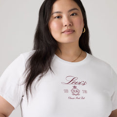 Perfect Logo T-Shirt (Plus Size) - Plus Two Horse Brigh - White