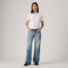 Deconstructed Low Loose Women's Jeans - Upon Reflection - Medium Wash