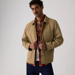 Faux Suede Chore Jacket - Tan - Tan