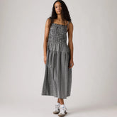 Monaco Midi Sundress - Springtime Dobby Gin - Black
