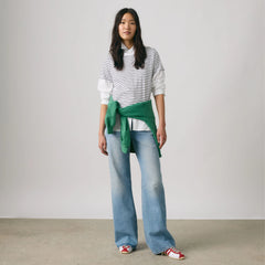 Favorite Short Sleeve Tee - Golf Course Stripe B - White