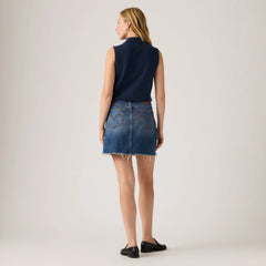 Deconstructed Skirt - Free Lunch Skirt - Dark Wash
