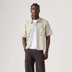 Short-Sleeve Mechanic Boxy Shirt - Early Rise - Medium Wash