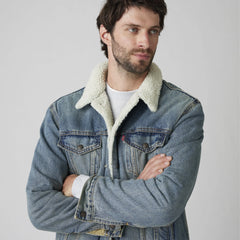 Type III Sherpa Trucker Jacket - Mustard - Medium Wash