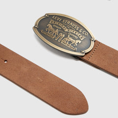 Billy Plaque Belt - Bison - Brown