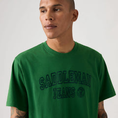 Relaxed Fit Short-Sleeve Graphic T-Shirt - Saddleman Collegiate Eden - Green