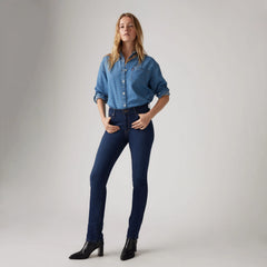 Classic Straight Fit Women's Jeans - Cobalt Haze - Dark Wash
