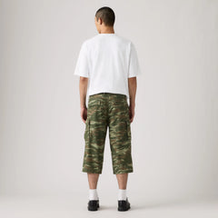 478™ Baggy Utility 18" Men's Capri Shorts - Abstract Lizard Camo - Green
