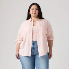 Darlene Shirt (Plus Size) - Rivington Stripe Cry - Pink