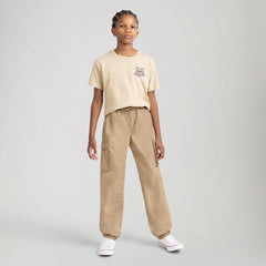 Baggy Cargo Joggers Big Boys 8-20 - Harvest Gold - Beige