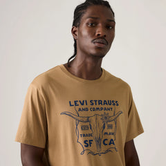 Relaxed Fit Short-Sleeve Graphic T-Shirt - Longhorn Tigers Eye - Brown