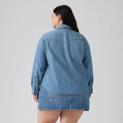 Ultimate Western Shirt (Plus Size) - Bee In The Bonnet Western - Medium Wash