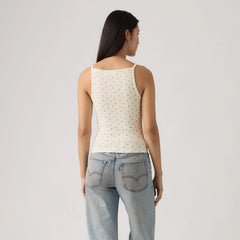 Dry Goods Apron Tank Top - Abbey Ditsy Coral Bl - Pink