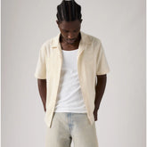 Sunset Camp Cotton Linen Shirt - Oatmeal Cotton Linen - White
