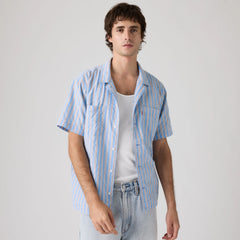 Classic Camper Shirt - Jay Stripe Allure Seersucker - Blue