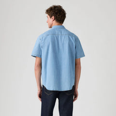 Authentic Short-Sleeve Button-Down Shirt - Eli Medium Blue Wash - Blue