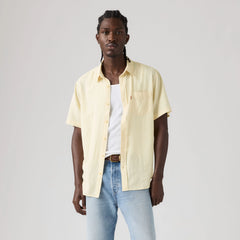 Short-Sleeve Sunset One Pocket Cotton Linen Shirt - Rutabaga - Yellow