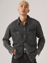 Relaxed Fit Western Shirt - Night Shadow Black Wash - Black