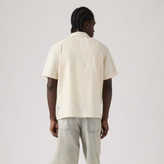 Sunset Camp Cotton Linen Shirt - Oatmeal Cotton Linen - White