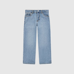 High Rise Baggy Denim Jeans Little Girls 4-6 - Happy Camper - Blue