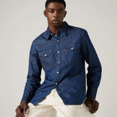 Barstow Western Denim Shirt - Red Cast Rinse - Dark Wash