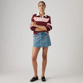 Button Front Skort - Work For It No Dp - Medium Wash