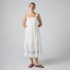 Mimi Midi Dress - Cloud Dancer Larger - Multi-Color