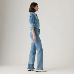 Wedgie Bootcut Patchwork Women's Jeans - Denim On Denim - Multi-Color