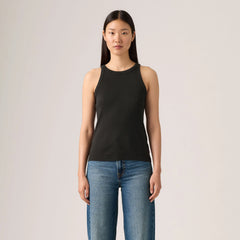 Essential Racer Tank Top - Caviar - Black