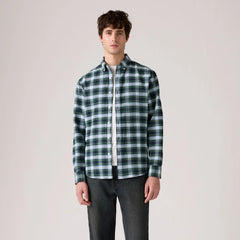 Authentic Button-Down Shirt - Raffa Plaid Dark Green - Green