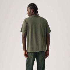Relaxed Fit Vintage Graphic T-Shirt - Stretched Serif Kambaba - Green