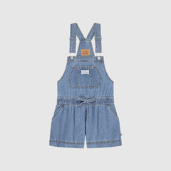 Waist Tie Shortalls Big Girls 7-16 - Drew Me In - Medium Wash